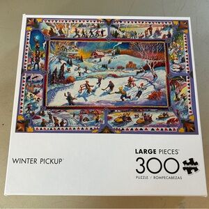 Buffalo David Bitton Winter Wonderland Hockey ski Puzzle - 300 Pieces